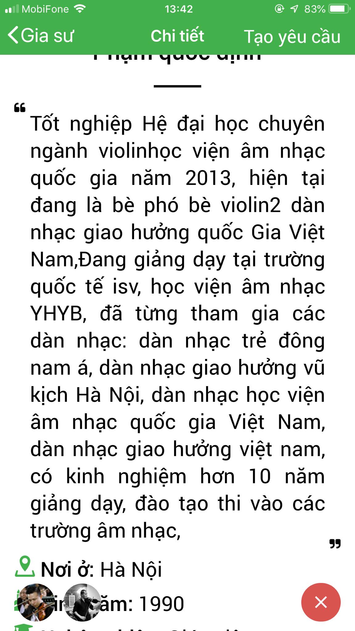 App Daykemtainha.vn Violin
